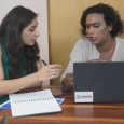 A sexual health manager at Safe Zindagi explains the HIV self-testing process to a client. (Photograph courtesy Safe Zindagi)